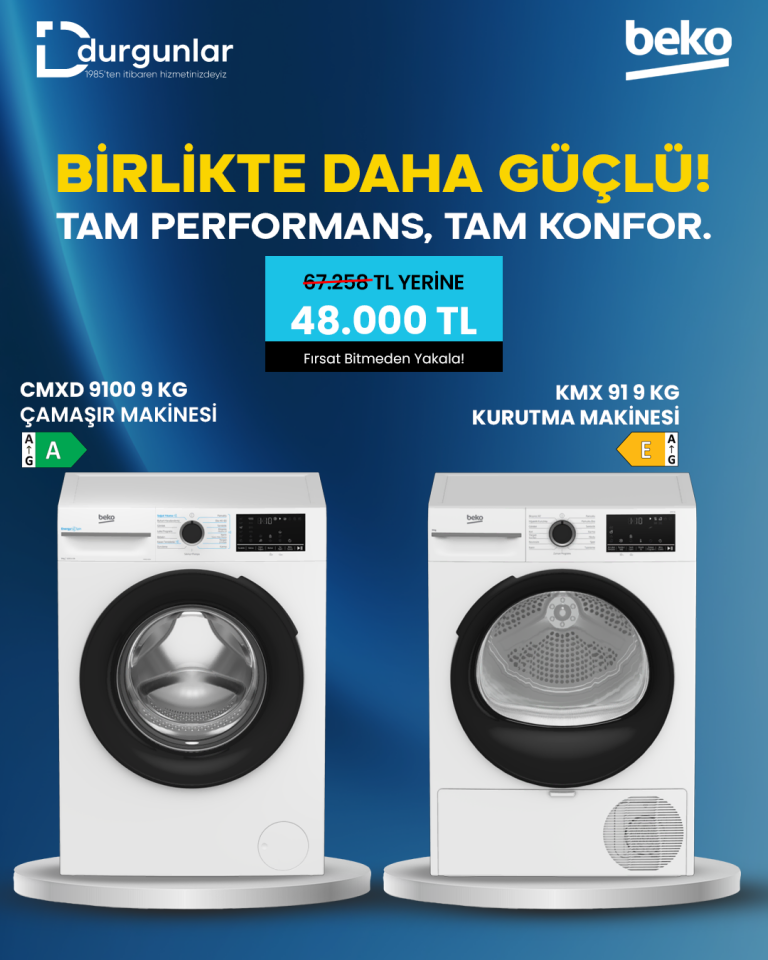 9 kg Çamaşır&Kurutma Seti