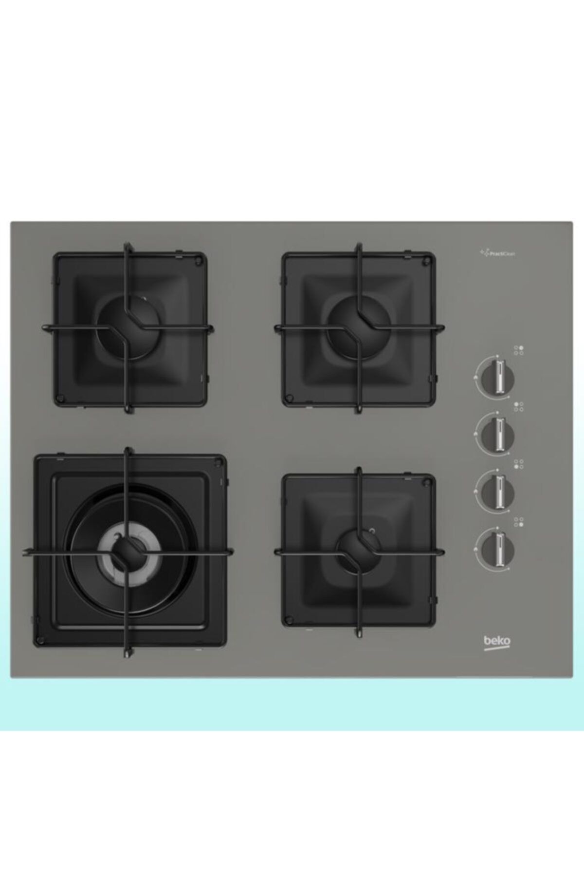 Beko Bocd K 6510 Ewg Cam Ankastre Gri Doğalgazlı Ocak