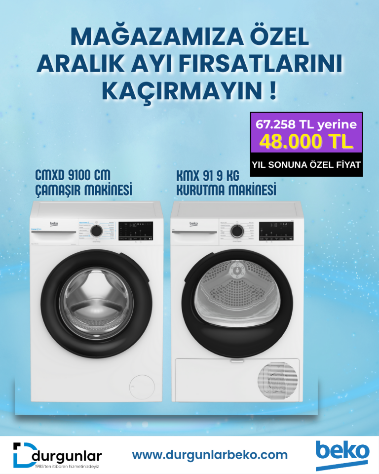 9 kg Çamaşır & Kurutma Seti