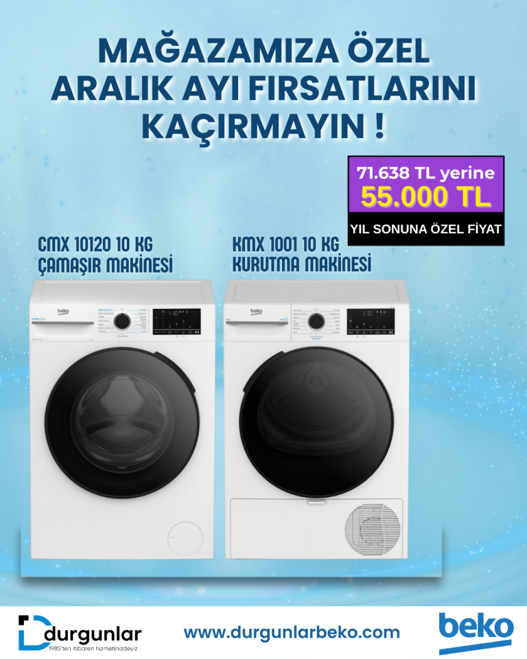 10 kg Çamaşır & Kurutma Seti