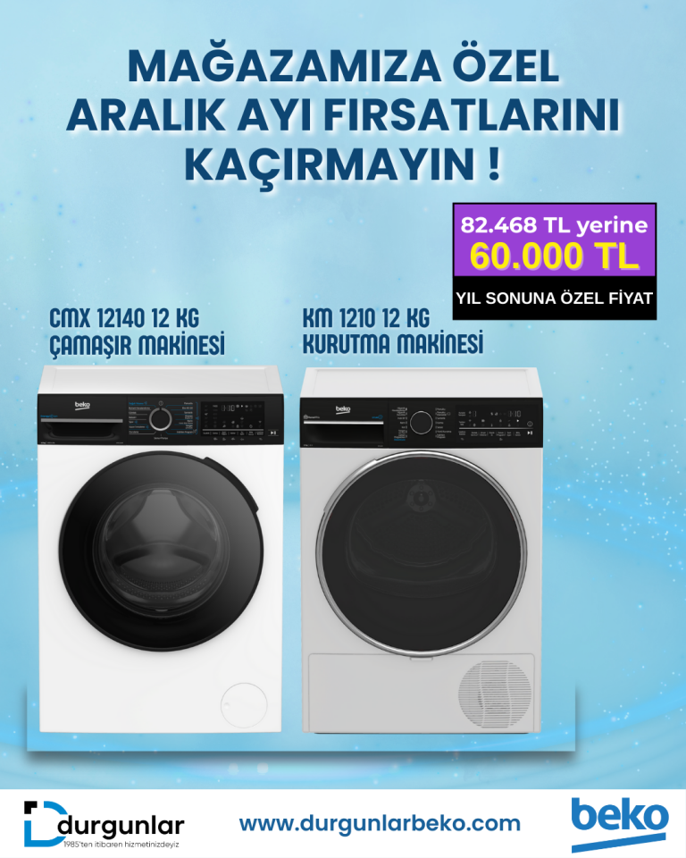 12 kg Çamaşır & Kurutma Seti