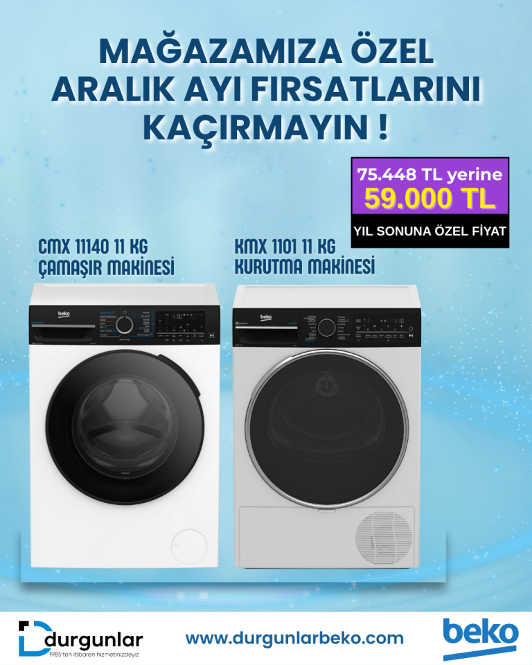 11 kg Çamaşır & Kurutma Seti